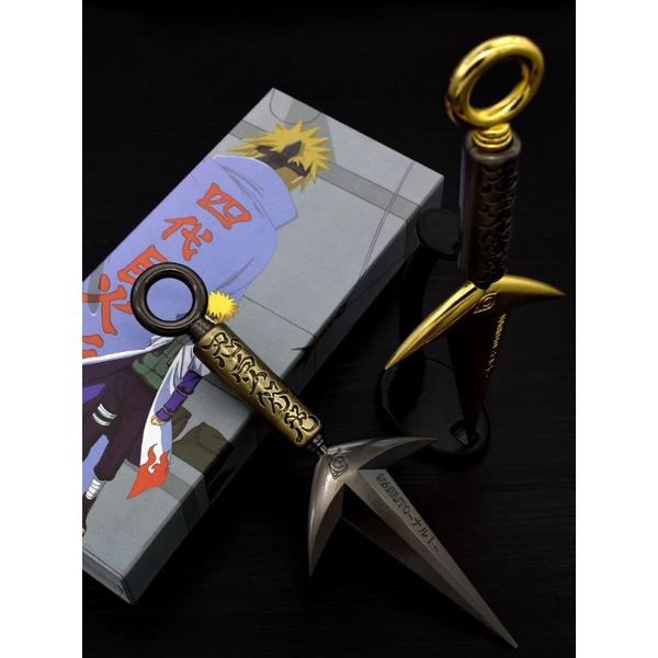 (Kim loại dài 23cm) Mô hình Kunai Naruto Bằng Thép Không Gỉ Cực Kỳ Đẹp Mắt - Tặng kèm giá đỡ