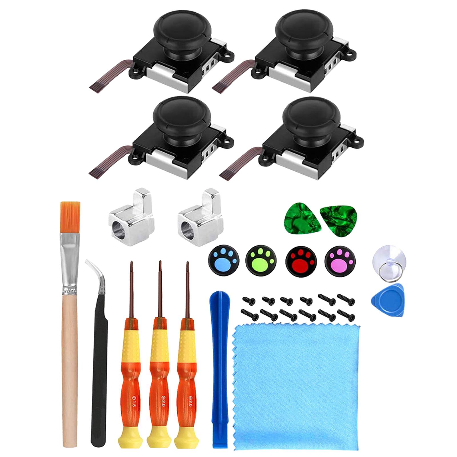 33 Pcs Joystick Replacement 3D Analog Joystick Thumb Sticks for  switch Lite Joy Con 3D Controller Repair Kit