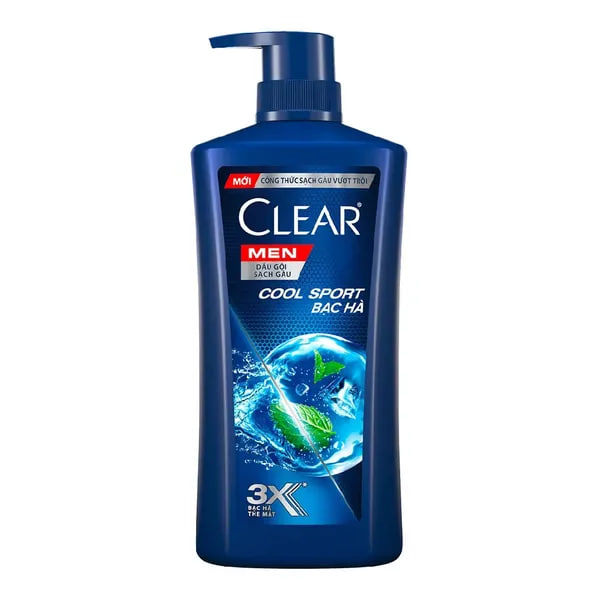 Dầu Gội Clear Men Cool Sport Bạc Hà 630g