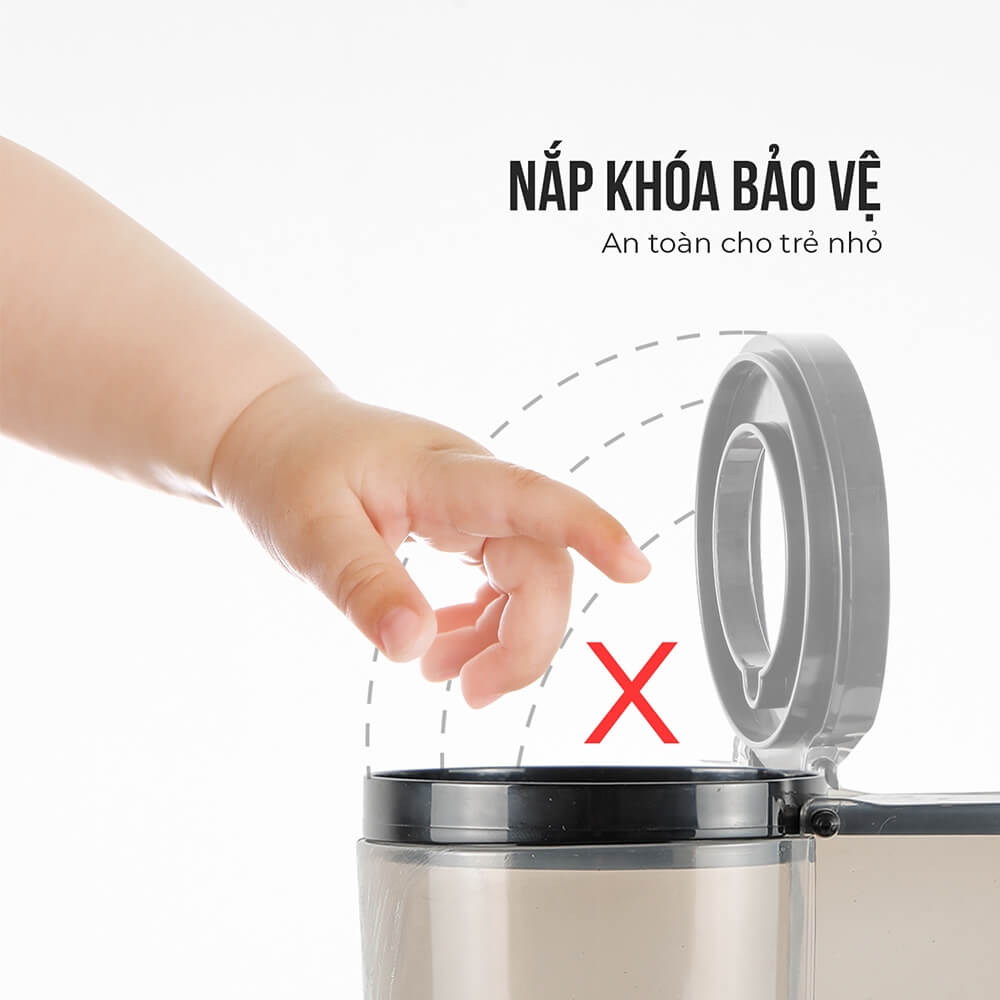 Máy ép chậm trái cây Elmich 1855OL, Hàng chính hãng, Ép êm ái độ ồn nhỏ hơn 65dB, 7 cấp độ ép, Miệng ép lớn - JoyMall