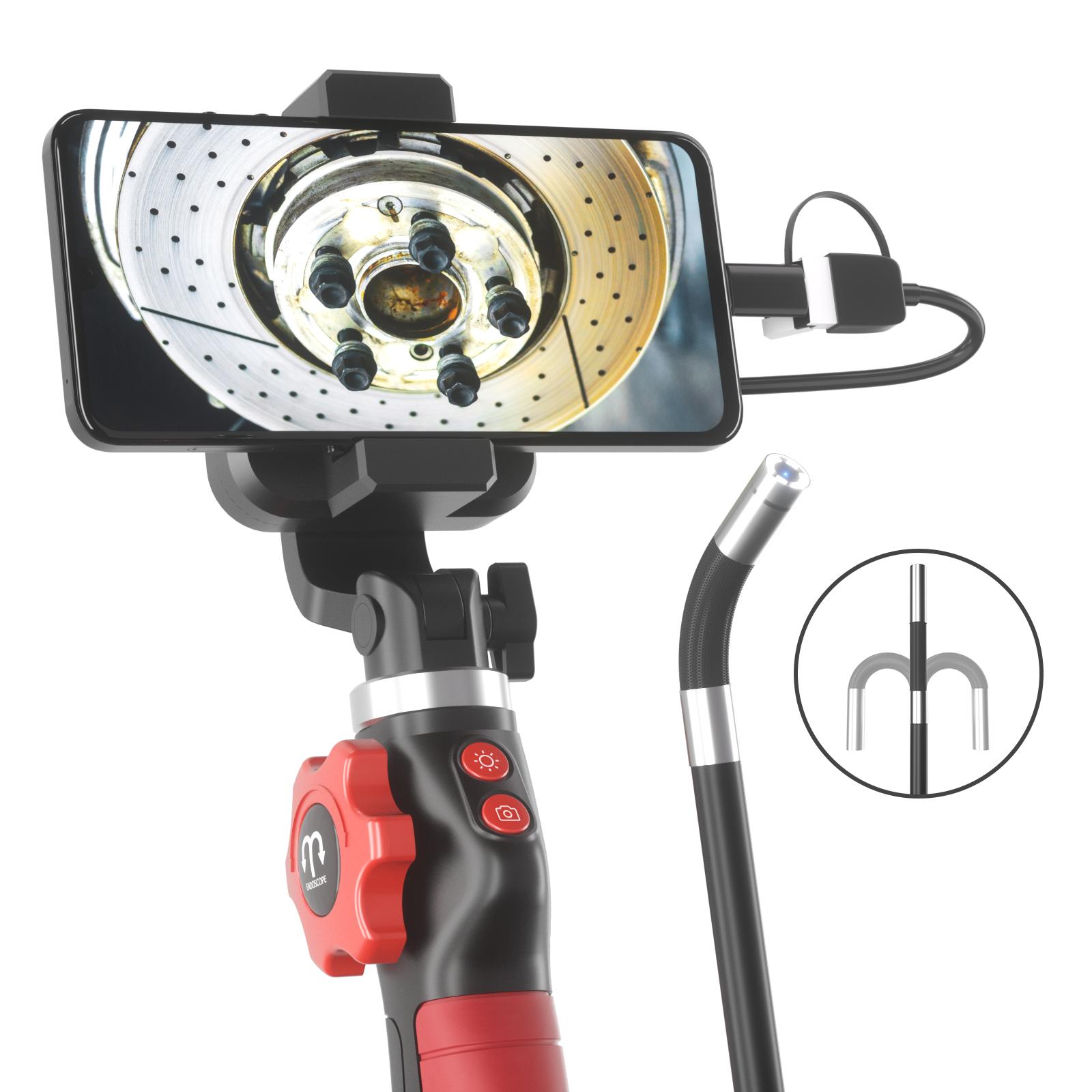 2MP 1080p WiFi/3in1 USB 2 cách khớp nối 180 độ quay tay lái Máy ảnh kính hiển vi nội soi công nghiệp