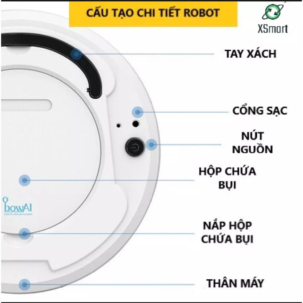 Robot hút bụi Bowai thông minh - Robot lau nhà tự động công nghệ AI 3 trong 1