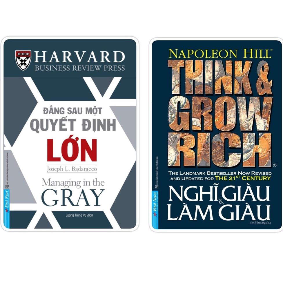 Sách - Combo Đằng sau một quyết định lớn + Nghĩ giàu và làm giàu - First News