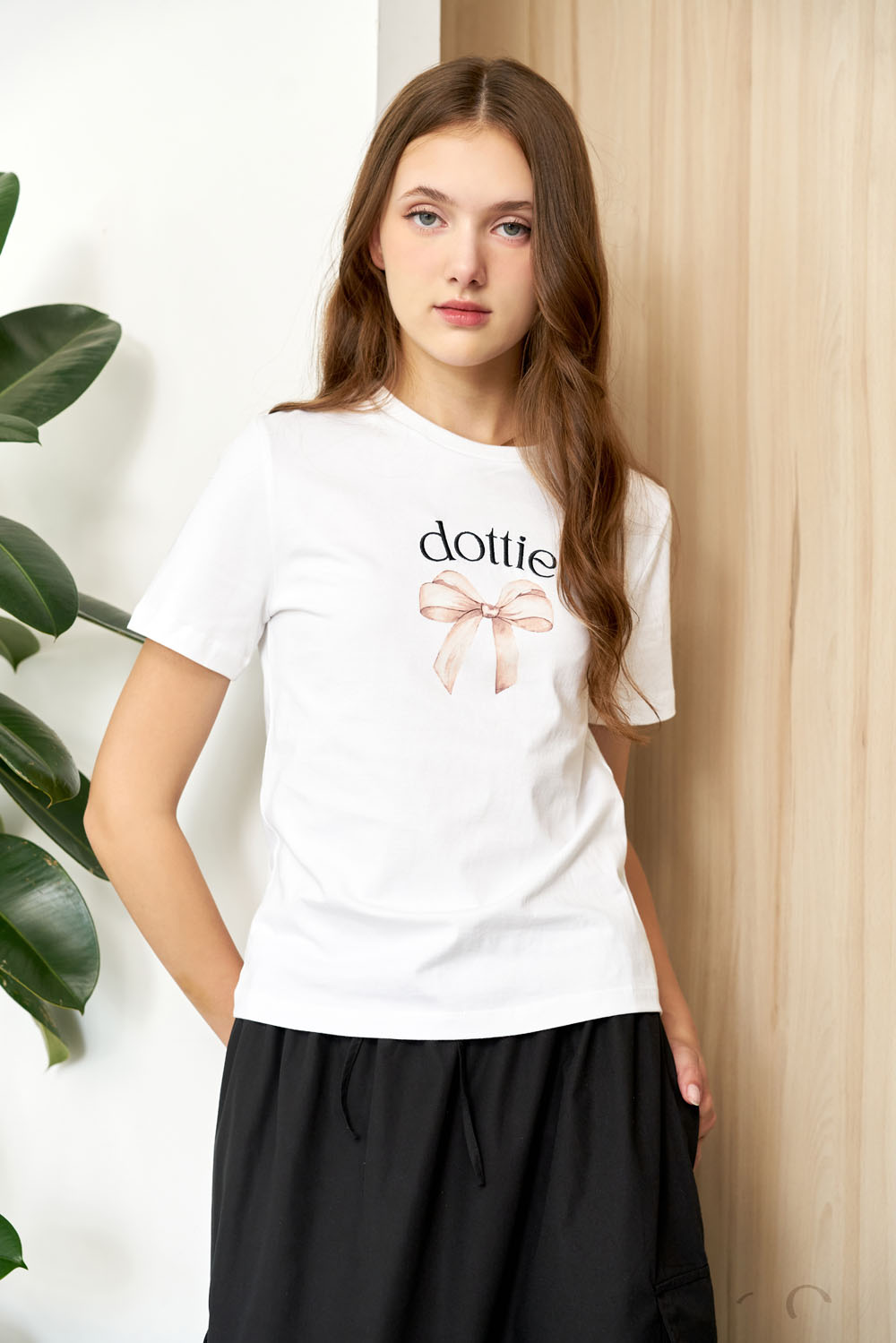 DOTTIE - Áo thun babytee in chữ Dottie - Trắng - T0766
