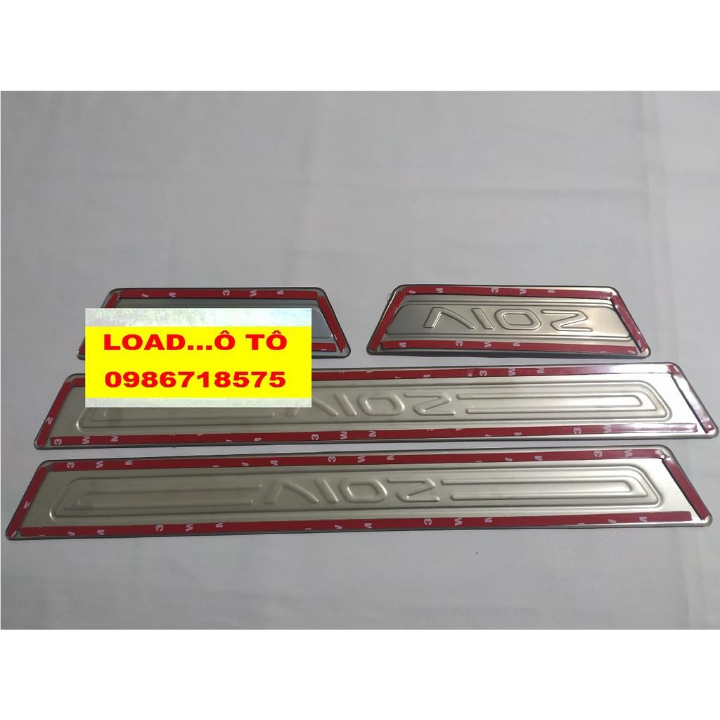 Ốp Bậc Cửa, Nẹp Bước Chân Ngoài Inox Toyota Vios 2022-2019 Cao Cấp