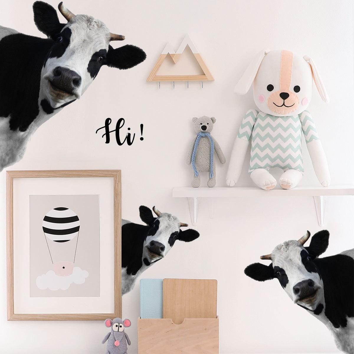 Sáng tạo Bò English Stickers phòng khách Phòng ngủ Phòng ngủ trẻ em Bối cảnh tường trang trí tường trang trí