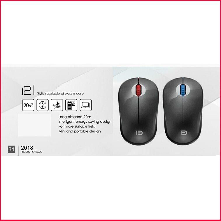 Chuột không dây Wireless FD i2 thiết kế nhỏ gọn, tiện dụng, màu sắc đa dạng, pin dùng tới 12 tháng - Hàng Chính Hãng
