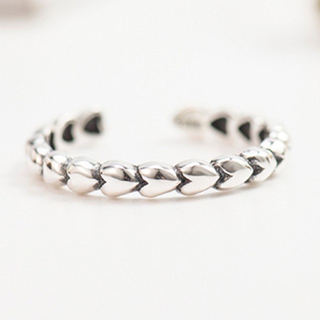 Nhẫn Bạc Nữ | Nhẫn Nữ Bạc Thái Hình Tim Xinh Xắn N1730 - Bảo Ngọc Jewelry