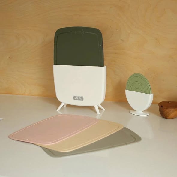 Bộ 3 Thớt TPU SalleMa Premium + 1 Khay Đựng Hàng chính hãng