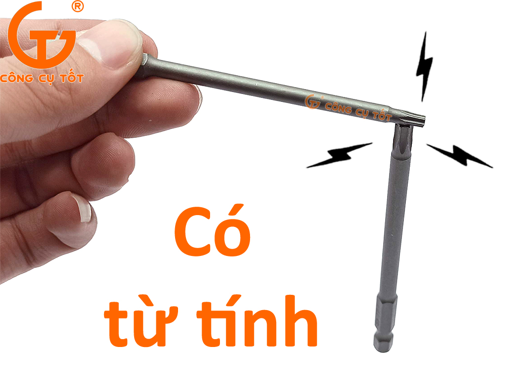 Bộ 8 đầu bắt vít hình sao lỗ 100mm các cỡ T8, T10, T15, T20, T25, T27, T30, T40