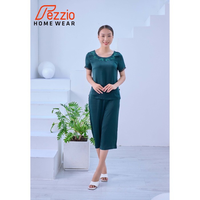 Bộ nữ trung niên chất lụa pháp cao cấp kiểu dáng thanh lịch sang trọng thương hiệu Fezzio