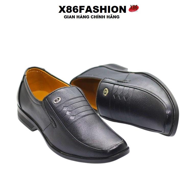 Giày tây nam cho người trung niên 2 màu nâu và đen đế khâu chăc chắn X86fashion-OG04