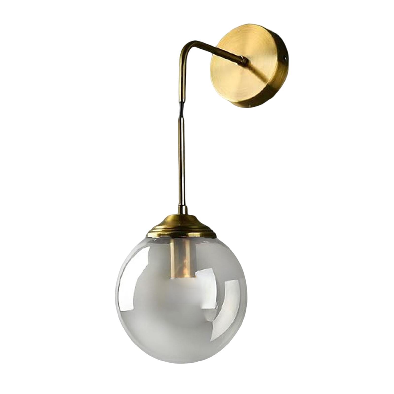 Glass Round Ball Shade Wall Sconce Wall Mount Lamp Fixtures Lighting Porch C