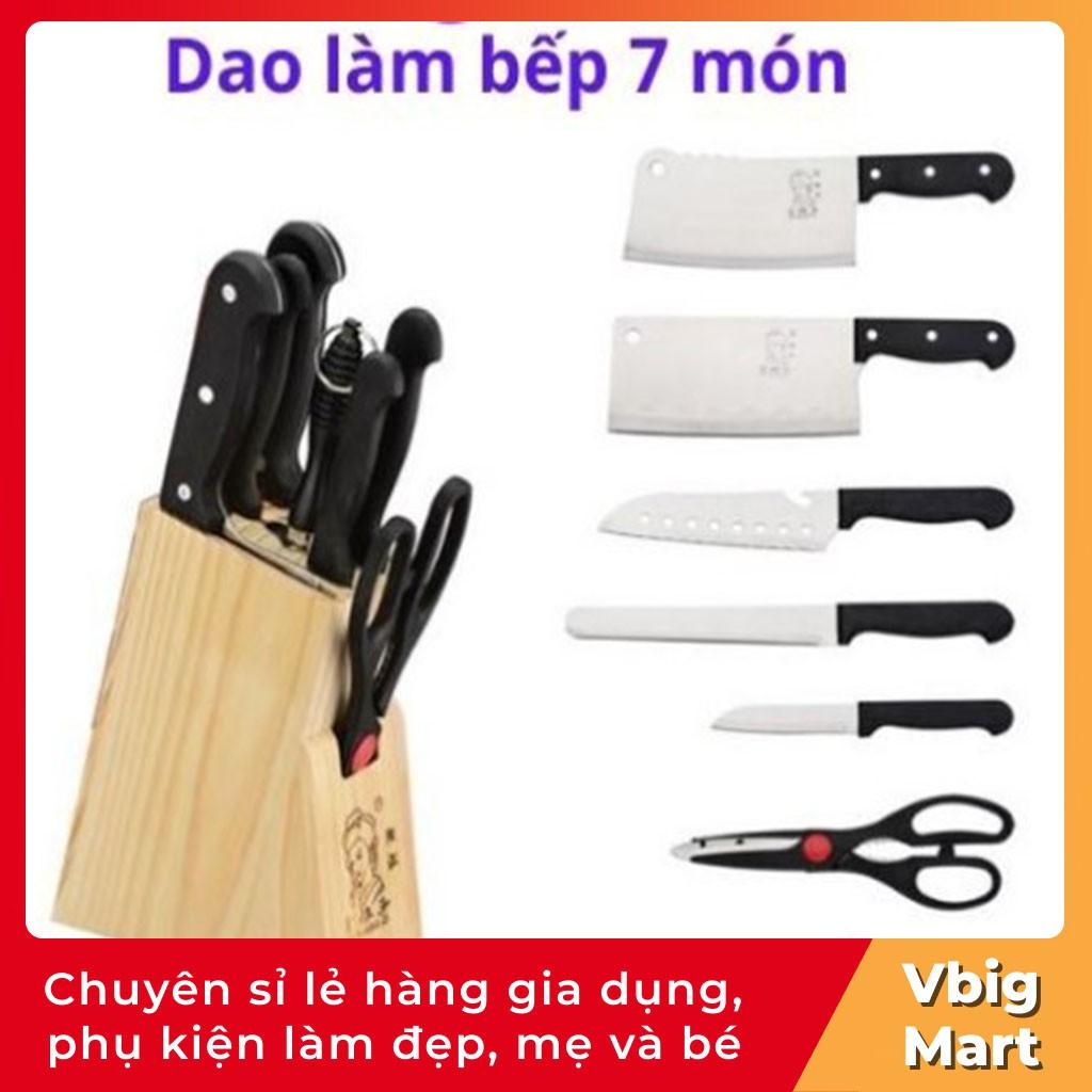 Dao làm bếp 7 món tặng hộp gỗ