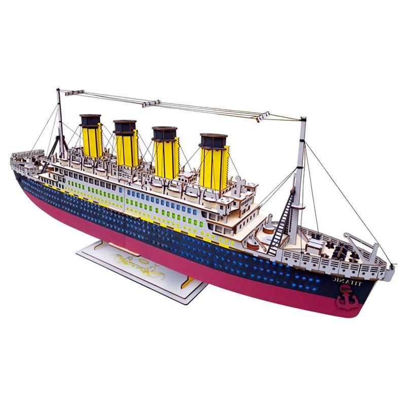 Đồ chơi gỗ mô hình lắp ráp 3D- Tàu Titanic Siêu To cắt laser