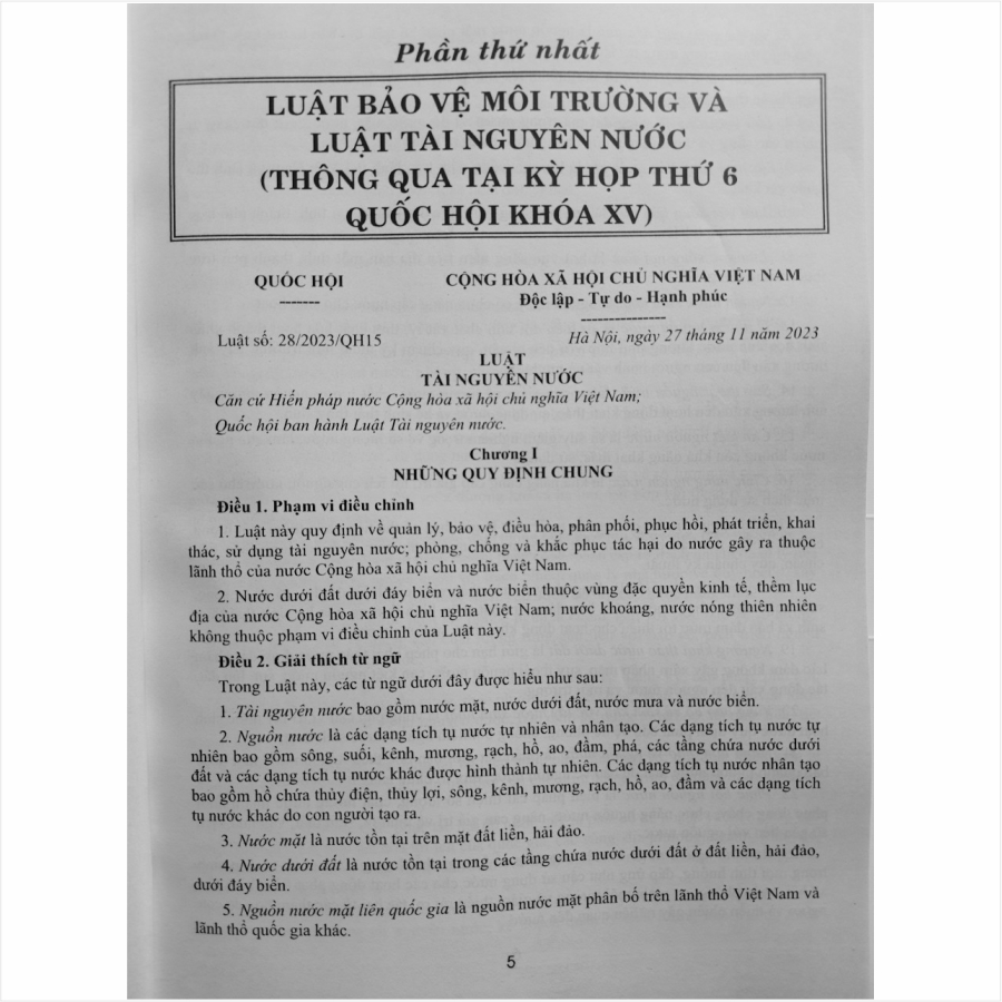 Sách Luật Bảo Vệ Môi Trường - Quy Chuẩn Kỹ Thuật Quốc Gia, Công Tác Thanh Tra Xử Phạt Vi Phạm Hành Chính Về Môi Trường - Luật Tài Nguyên Nước - V2303D