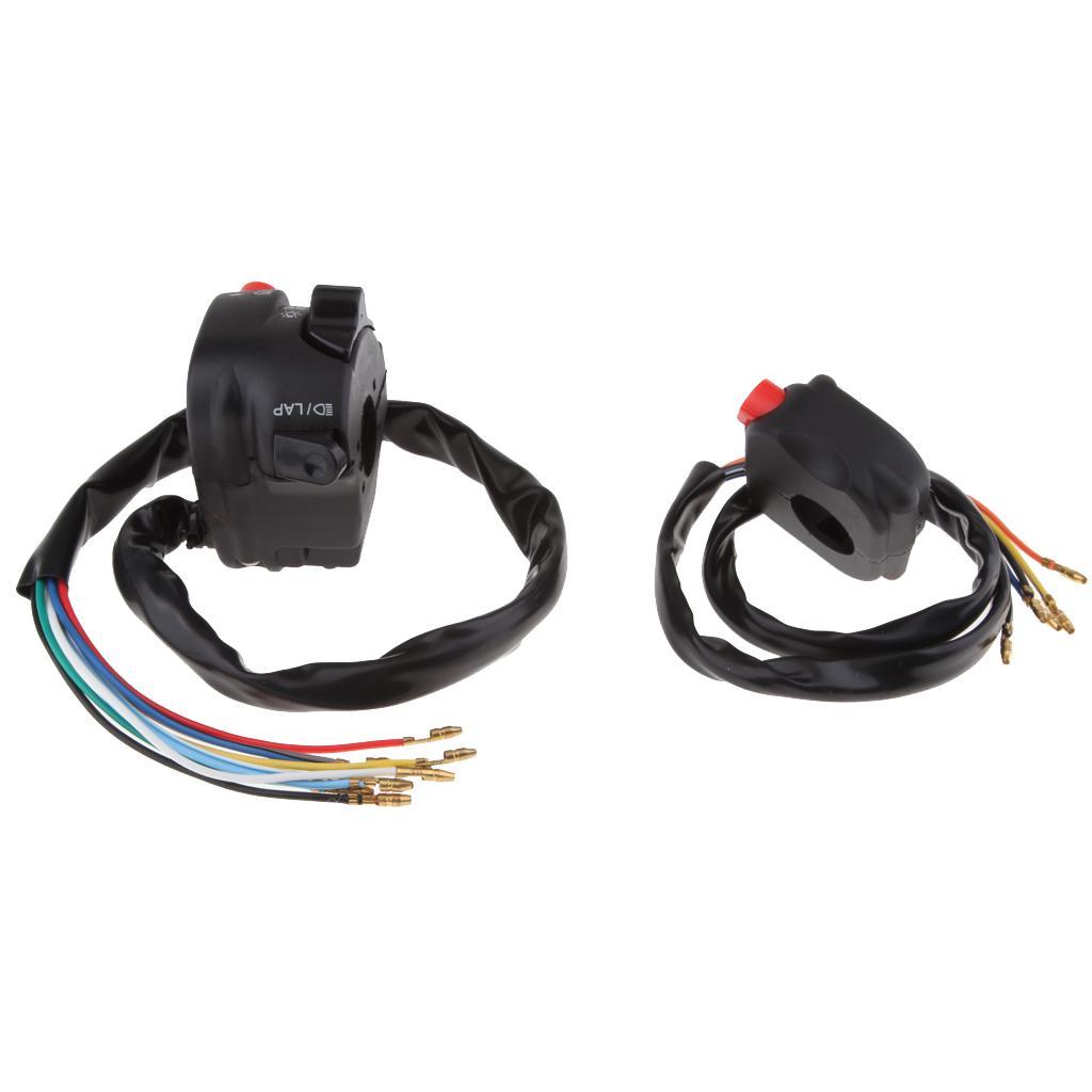 2x Motorcycle on/Off Button Switch Ignition Engine Stop Light Horn for