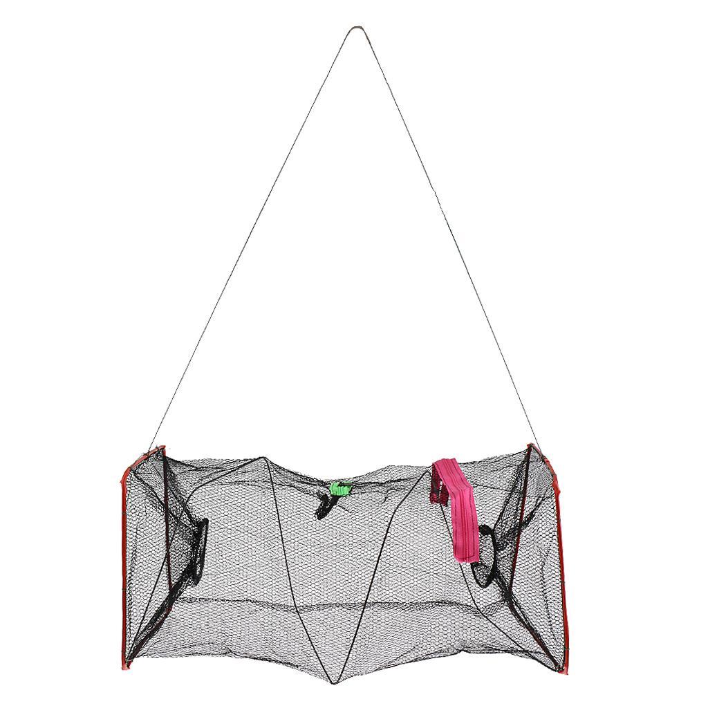2x Folding Fishing Trap Net Prawn Shrimp Lobster Fishing Tackle