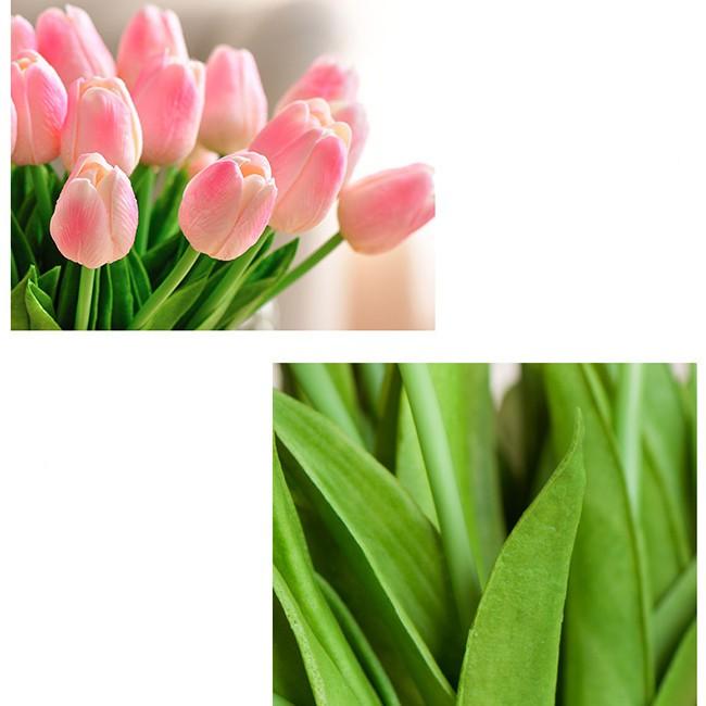Combo 10 cành Hoa Tulip - Hoa lụa - hoa giả trang trí nhà cửa, văn phòng, tiệc cưới hội nghị