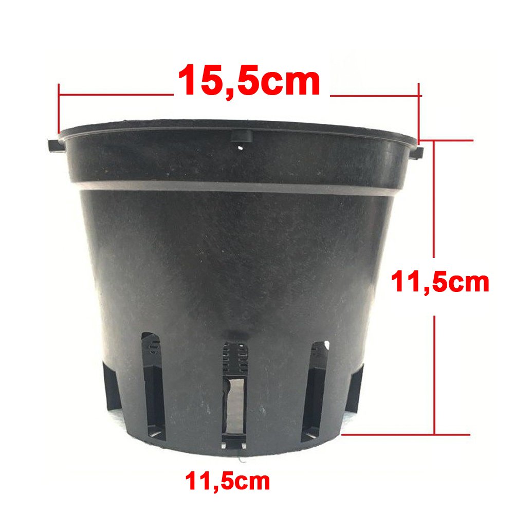 50 Chậu Nhựa đen Trồng Lan phi 16 Bền, Dẻo, có khe Treo chậu-77316