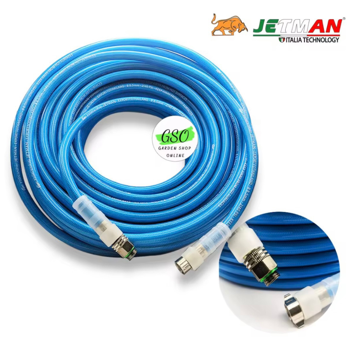 Dây phun áp lực cá sấu hiệu JETMAN - bền bỉ - chất lượng cao- dùng phun thuốc, xịt rửa xe kích cỡ 8.5MM