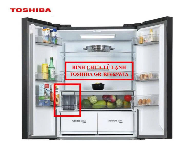 BÌNH CHỨA NƯỚC LÀM ĐÁ TỦ LẠNH TOSHIBA GR-RF665WIA – HÀNG CHÍNH HÃNG