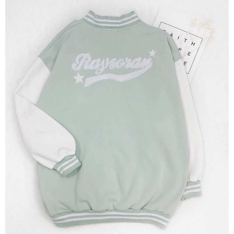 Áo Khoác Bomber Jemcloset FACE & Rayson Tay Dài Form Rộng Ulzzang