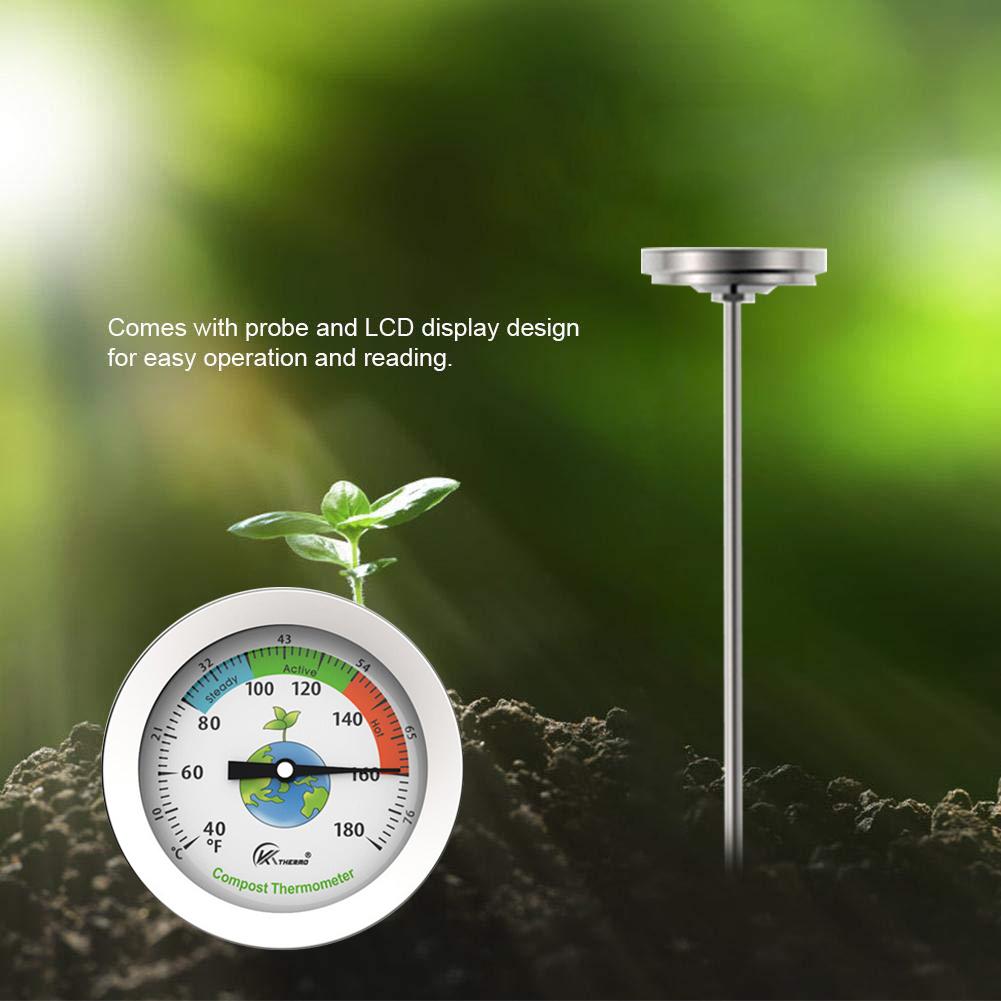50cm Lengt Compost Đất Nhiệt kế đất cao cấp Thương lượng thực phẩm cao cấp Thép không gỉ Máy dò đầu dò đầu dò