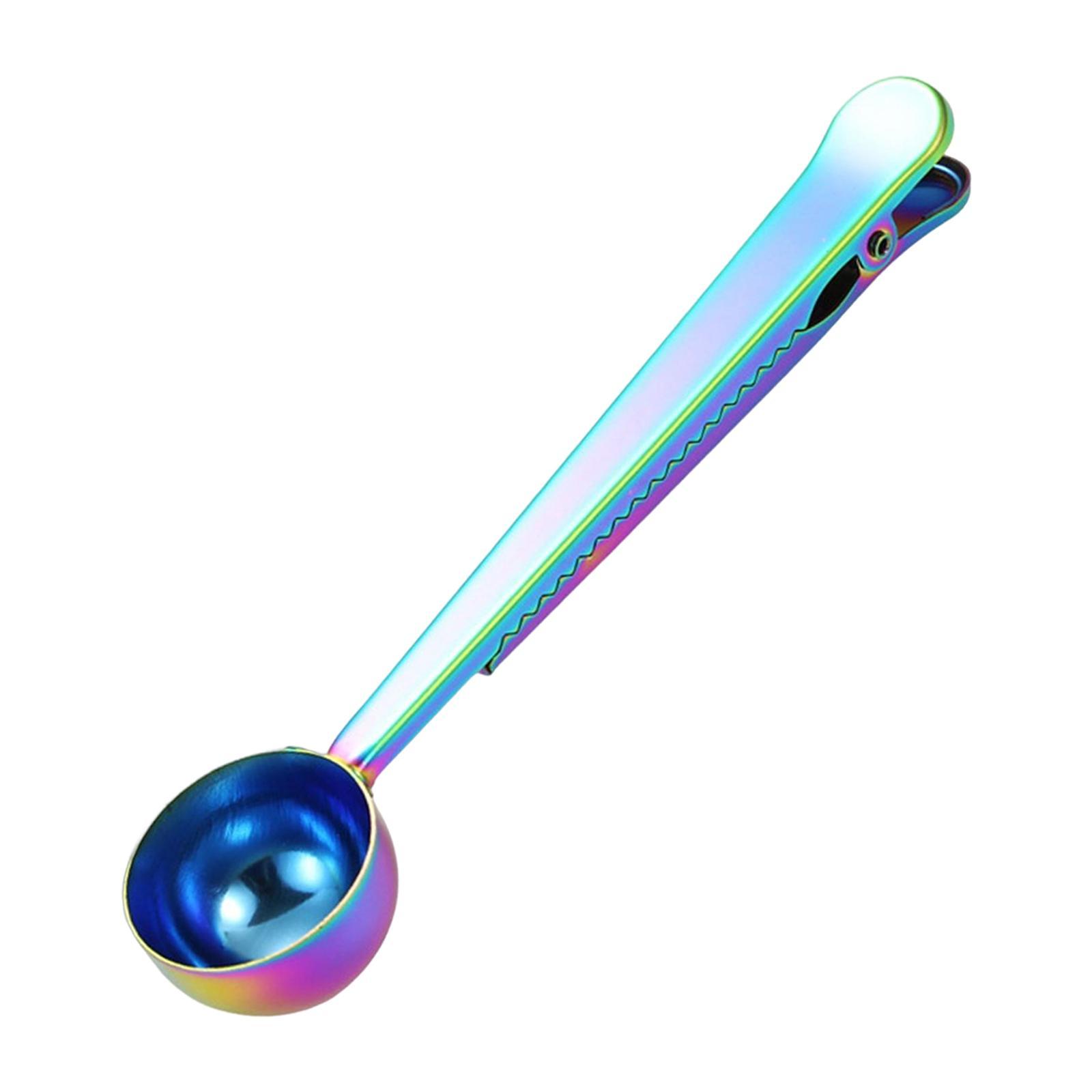 2 in 1 Coffee  Bag Clip Coffee Powder Spoon Tablespoon for Milk Powder,