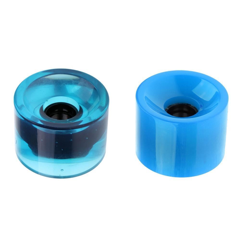 2pcs PU Skateboard Wheels Longboard Replacement Wheels Cruiser Accessories 70x51mm