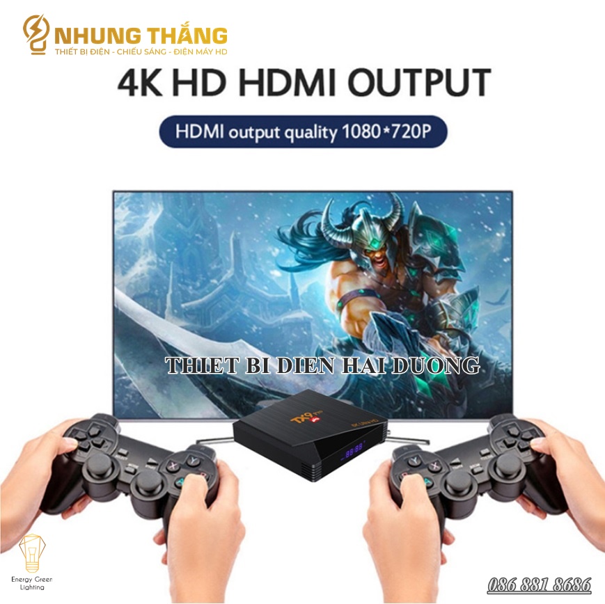 Máy Chơi Game TX9 Pro - Android - Kết Nối Không Dây WIFI - HDMI TV 10000 Trò Chơi - Kèm Thẻ Nhớ 64gb - CÓ VIDEO