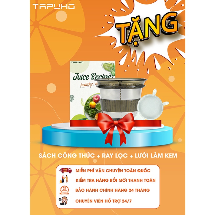 Máy ép hoa quả chậm TAPUHO TS30 công suất 250w - công nghệ Đức - ép kiệt, nước ép trong, dễ vệ sinh