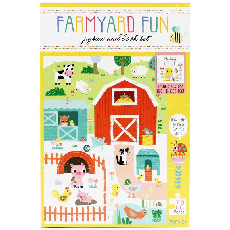 Jigsaw &amp; Book Set - Farmyard Fun