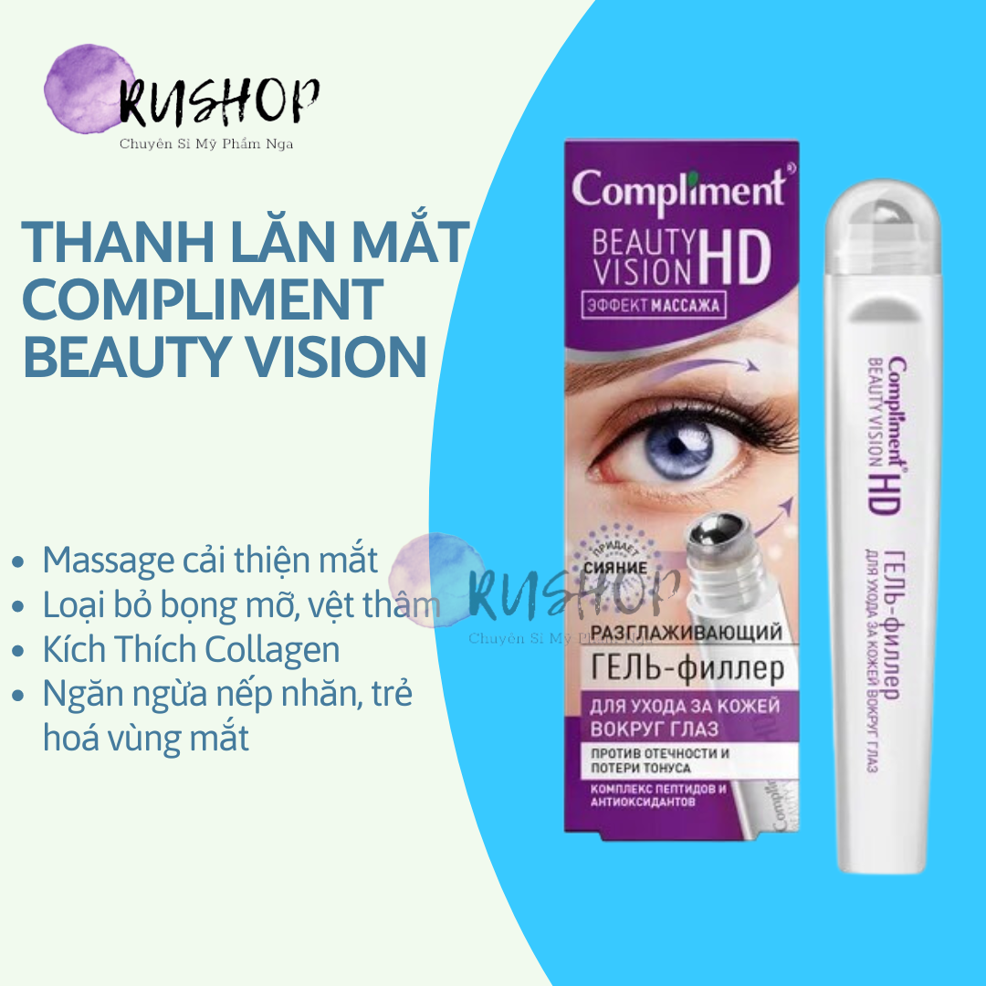 Thanh lăn mắt Compliment Beauty Vision giảm bọng mỡ, trẻ hoá vùng mắt, giảm mệt mỏi