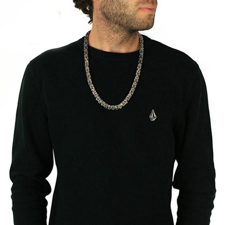 Dây chuyền nam titan cao cấp thời trang kiểu ziczac trangsucpt màu trắng inox thép không gỉ PTDCNA26