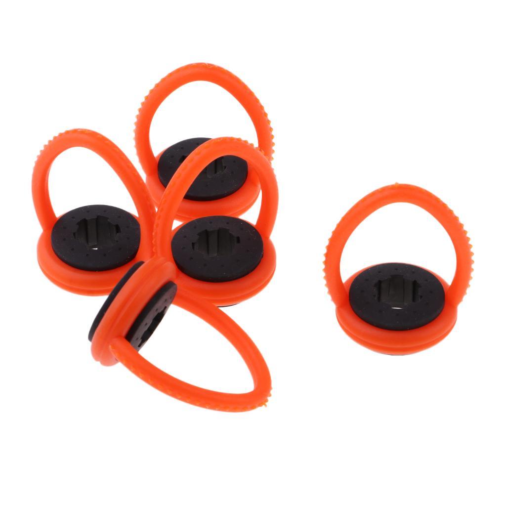 2-3 of pack 5 Piece Snooker Billiard Pool Stick Tip Hanger Orange