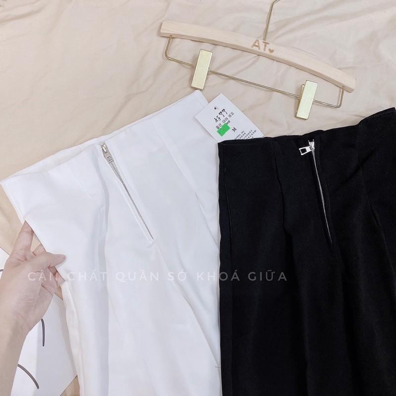 QUẦN SUÔNG ỐNG RỘNG KHOÁ TRƯỚC
