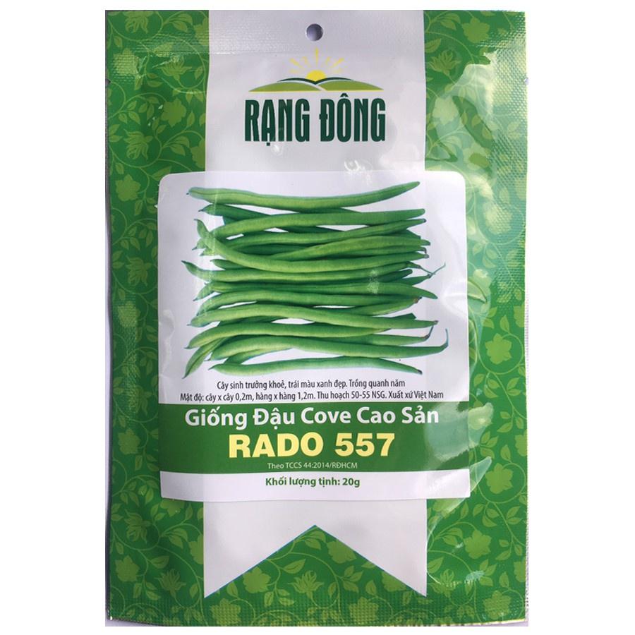 Hạt Giống Đậu Cove Cao Sản RADO 557 - 20gr - Dạng trái thẳng dài, màu xanh mỡ, bóng đẹp, ăn rất ngon và ngọt