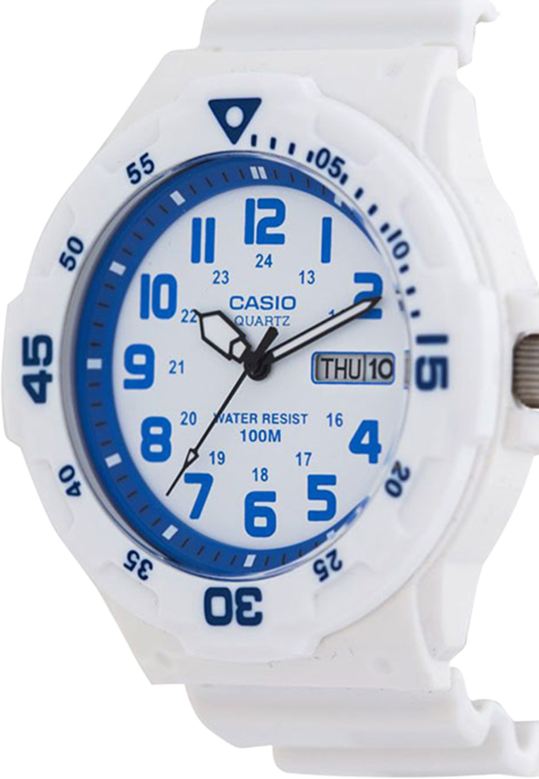 ĐỒNG HỒ CASIO MRW-200HC-7B2VDF Dây nhựa - Mặt số Màu trắng xanh