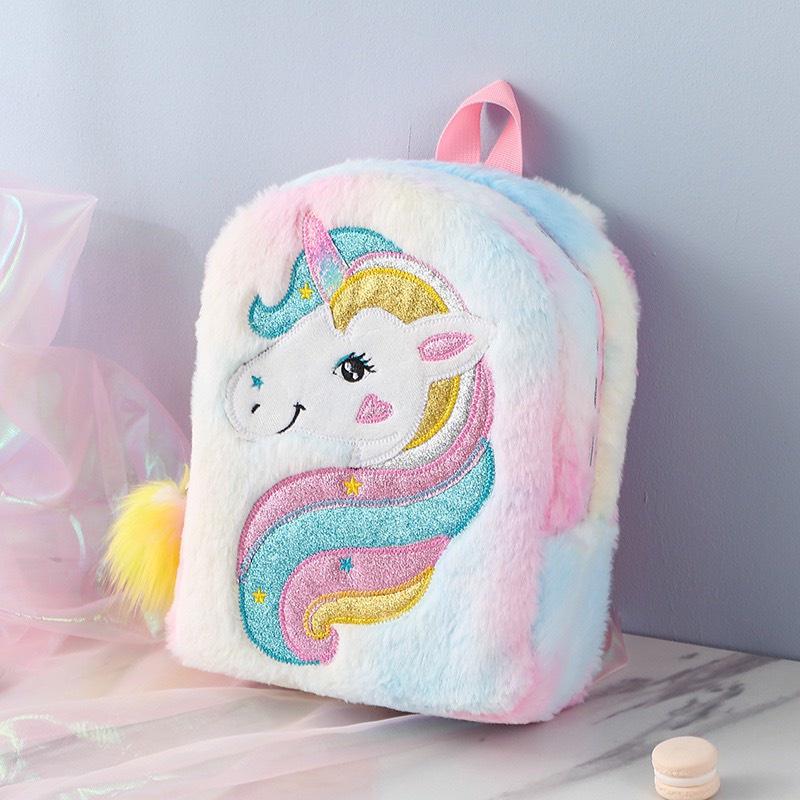 Balo ngựa Pony bông mịn- Ba lô trẻ em Mh: B0217-B0218