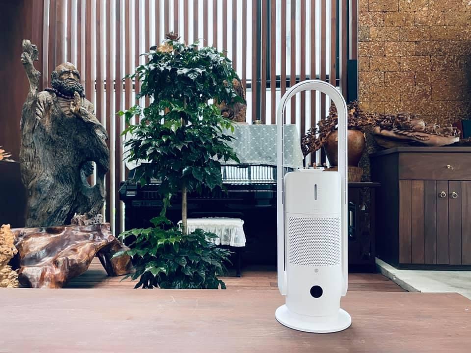 Quạt Tháp Không Cánh Kèm Máy Lọc Không Khí Bù Ẩm Diệt Khuẩn ULTTY SKJ-CR022, Bộ Lọc HEPA H13, Bù Ẩm 3 Cấp
