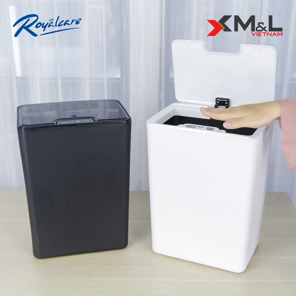 Thùng rác thông minh M&L FH-2 - Thùng rác cảm ứng tự động phong cách Hàn Quốc bảo hành chính hãng