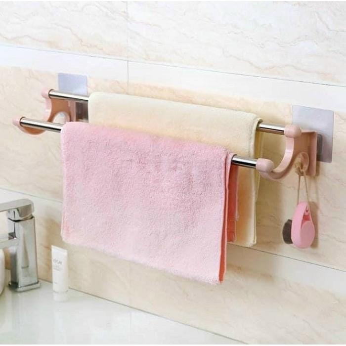 Kệ treo khăn 2 tầng - Giá kép treo đồ phòng tắm