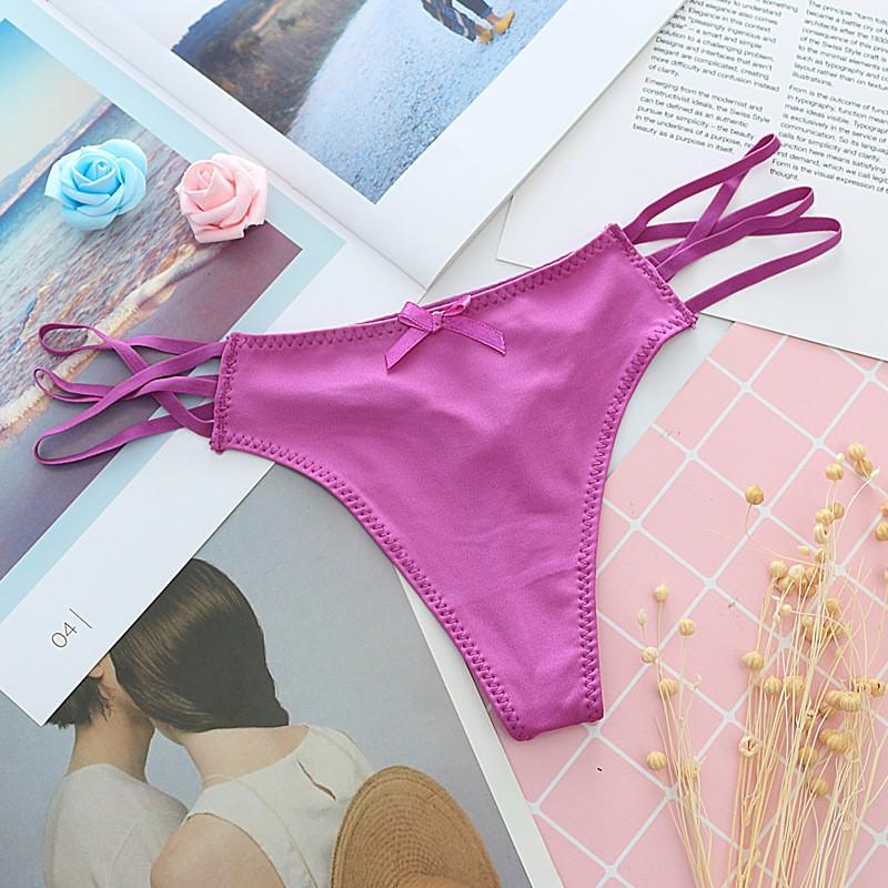 Combo 3 chiếc Quần lót su phối dây siêu dễ thương - quần lót lọt khe gợi cảm, màu ngẫu nhiên - mẫu mới DL016