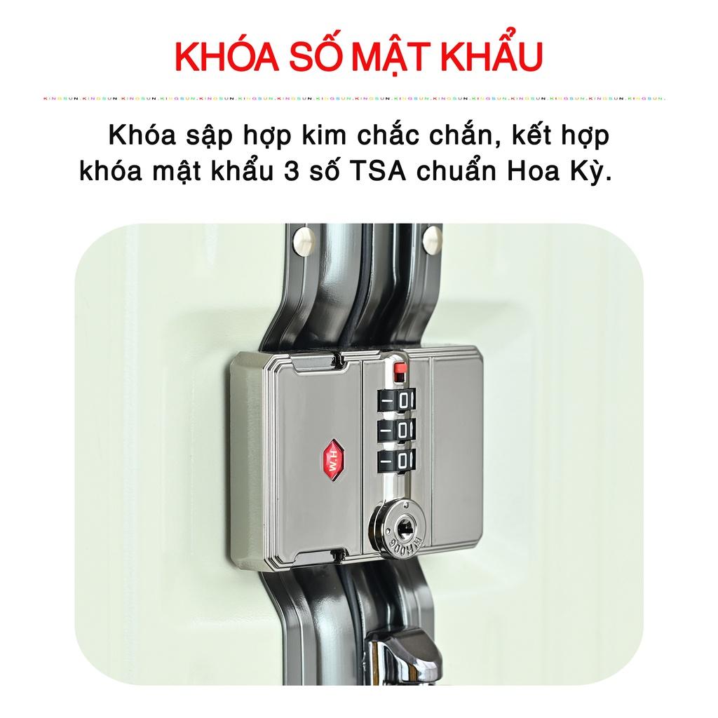 Vali Khung Nhôm Khoá Sập KS-066 Size 20/24 cao cấp chống rạch móc,chống va đập