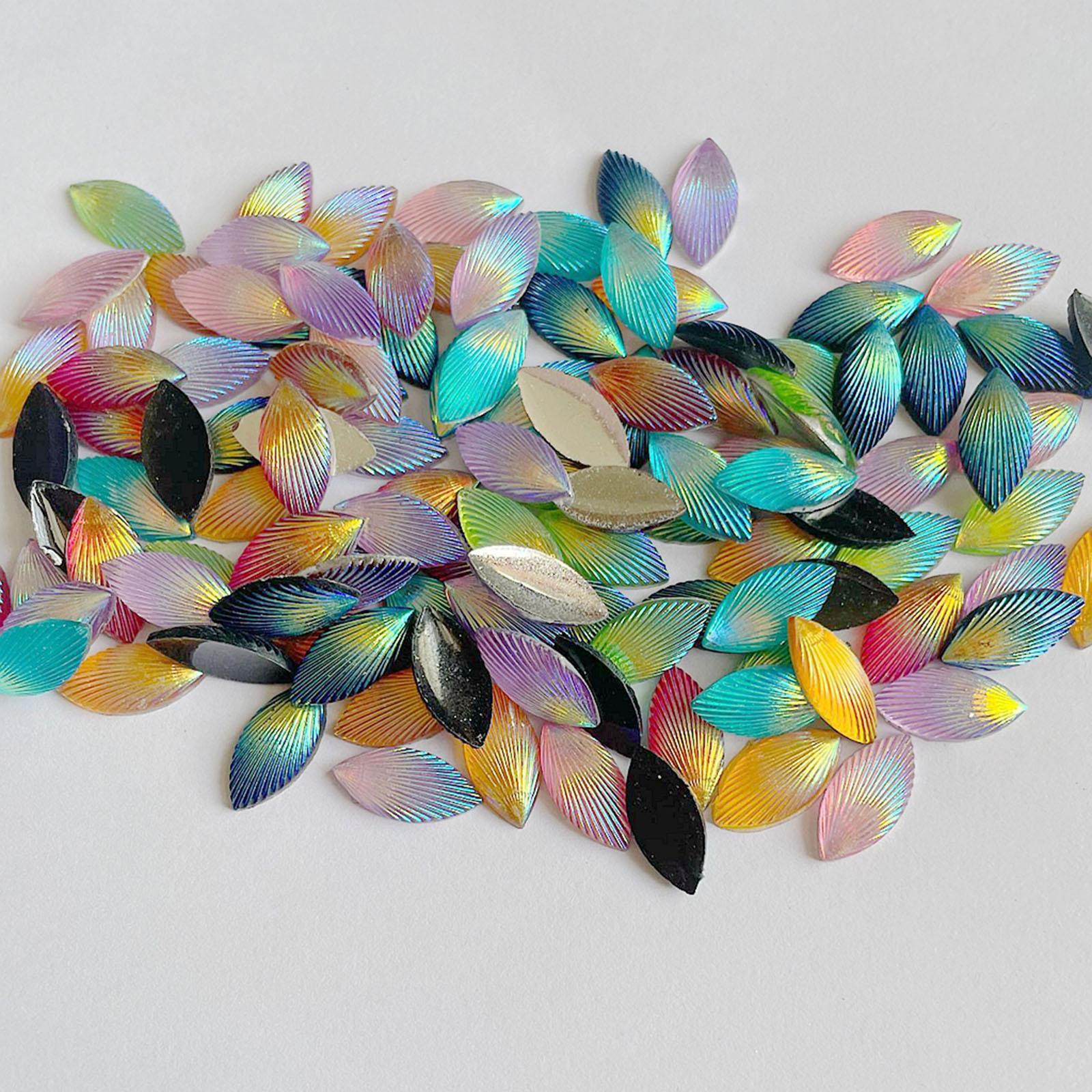 200 Pcs Mixed Colors Rhinestone Stained Glass for Art Flowerpots Decoration