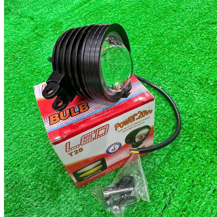 Đèn Trợ Sáng L4 T20 Bi Cầu 2 Màu Mẫu Mới – Cắt Sáng Chống Chói, Lắp Ô Tô &amp; Xe Máy Siêu Sáng