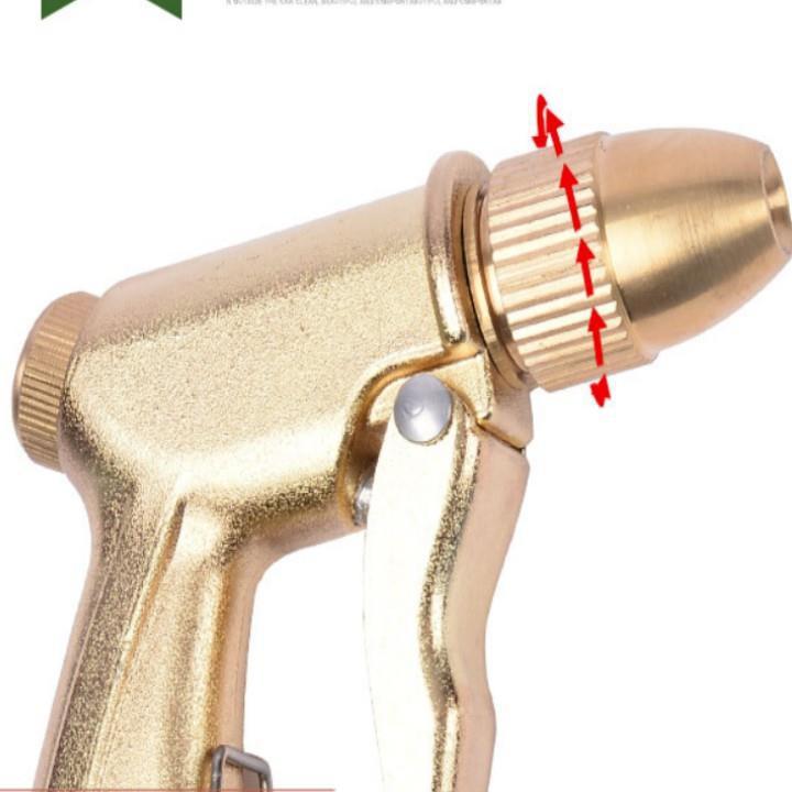 ️ Bộ dây vòi xịt nước rửa xe, tưới cây loại 3m, 5m 206701-1 đầu đồng, cút đồng,nối đồng+ tặng túi đựng bút