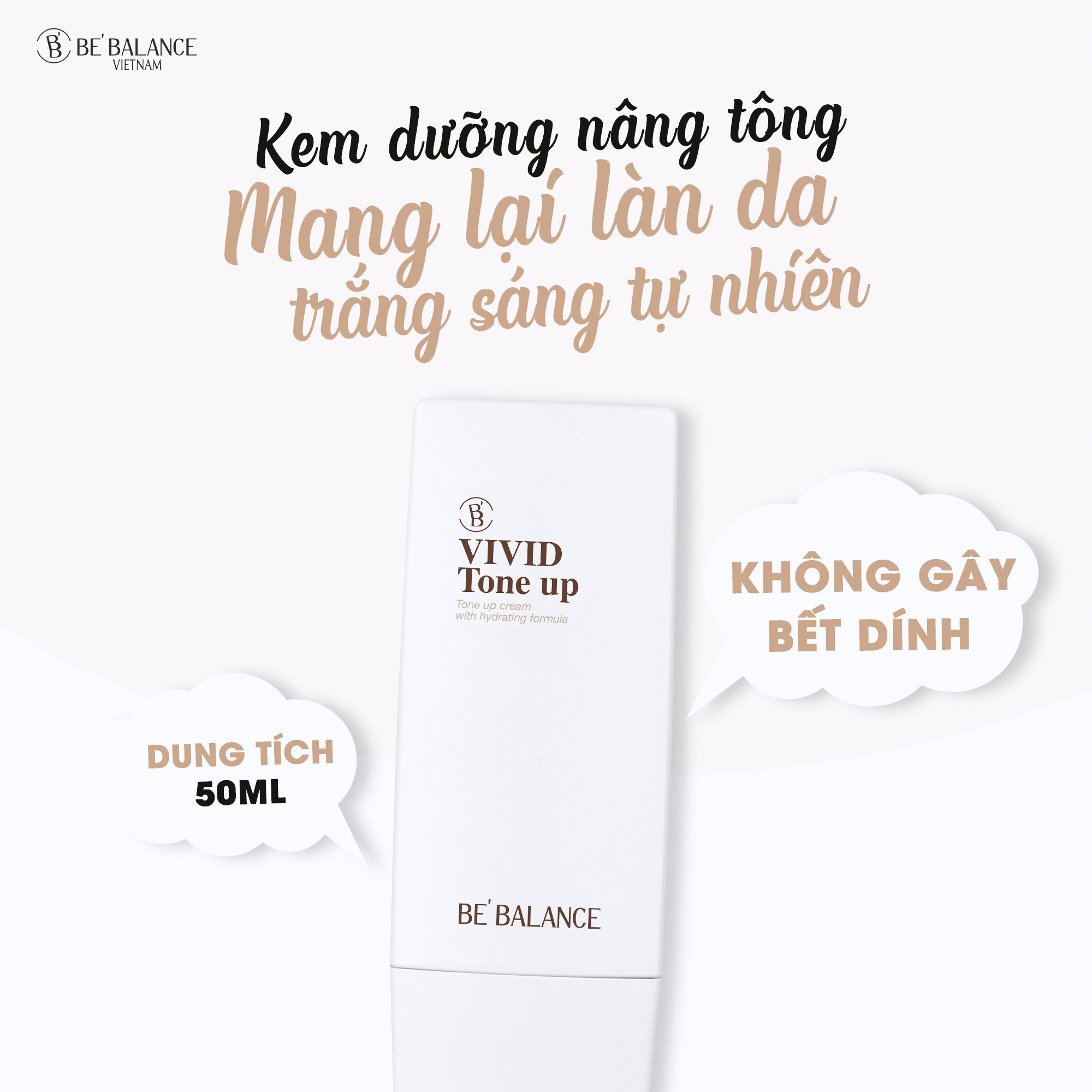 Kem nâng tone BEBALANCE Vivid Tone Up 50ml