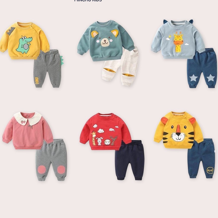 Bộ Nỉ Cho Bé Trai Và Gái Size Từ 8 Đến 22 Kg